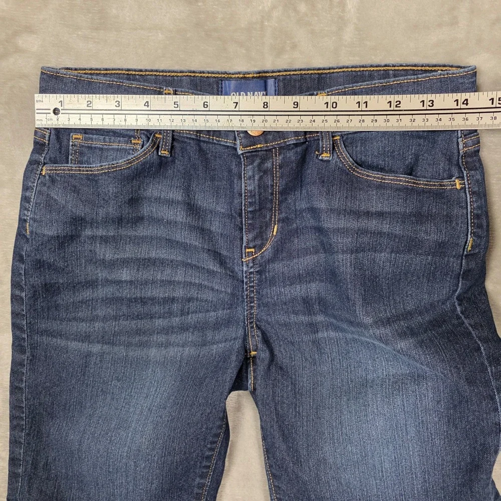 Old Navy Denim Shorts Girls Size 16 Regular Blue Long Length Jean‎ Shorts